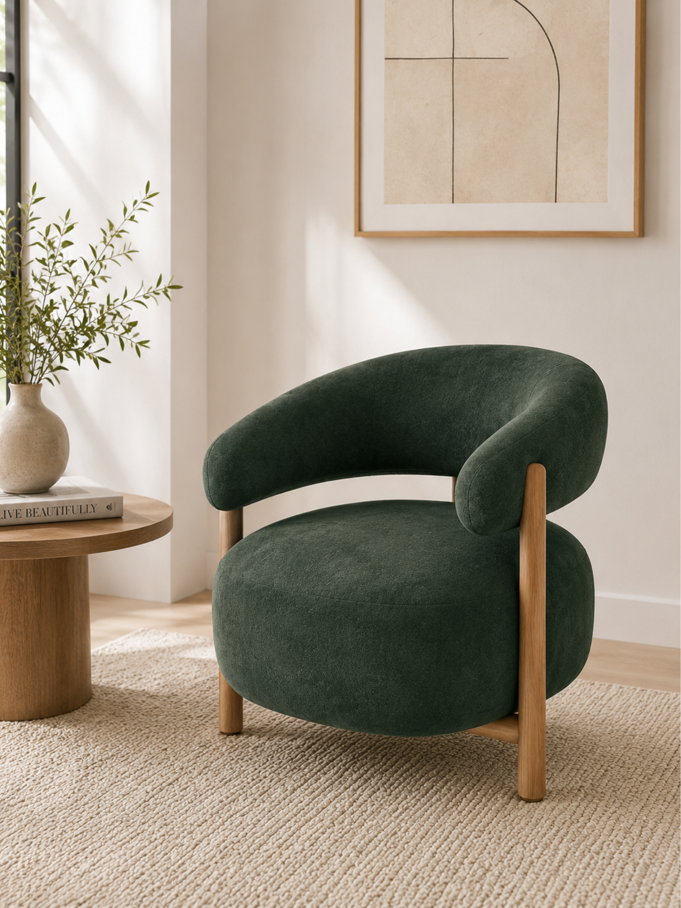 Luzia Curved Accent Chair