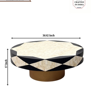 Philly Inlay Round Coffee Table -Eliza