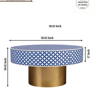Inlay Round Coffee Table-Cleo