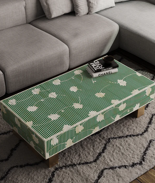 Inlay Luxom Rectangular Coffee Table - Floral Blossom