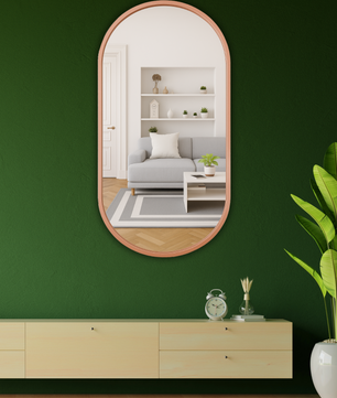 Classic Oblong Mirror- Rosegold