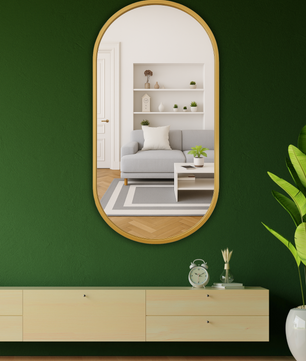 Classic Oblong Mirror- Gold
