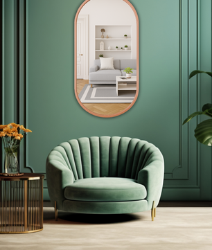 Classic Oblong Mirror- Rosegold