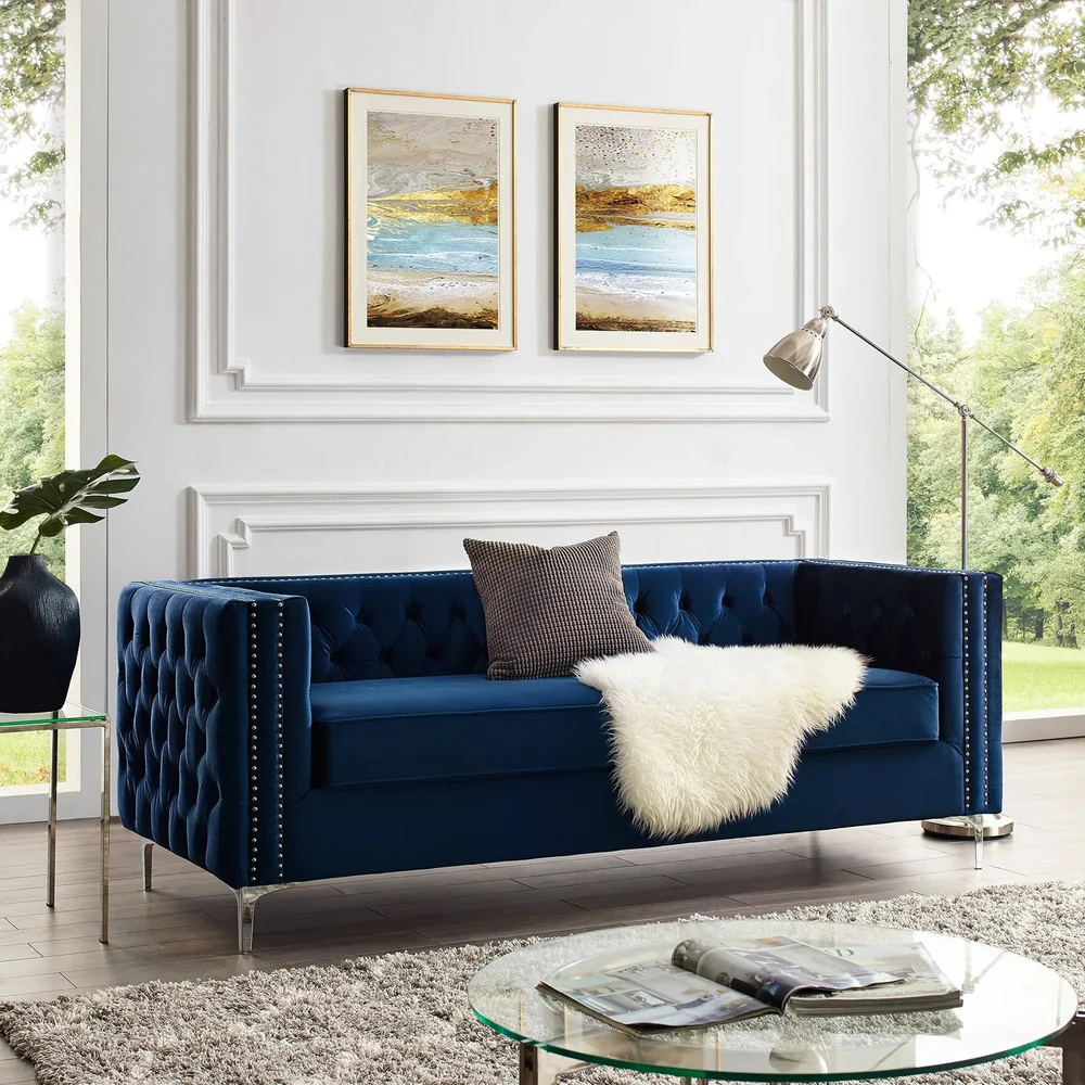 Quinn Upholstered Velvet Sofa